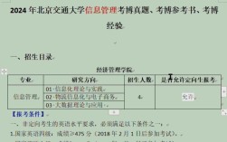 北京交大考博真题有何特点？