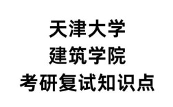 天大建筑技术科学考研