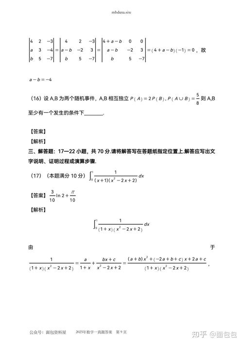 2025数一真题难度如何？重点题型有哪些？-图1