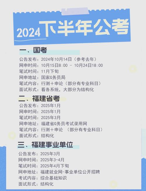 福建2025国考时间几时公布?-图3 福建2025国考时间几时公布?-图3