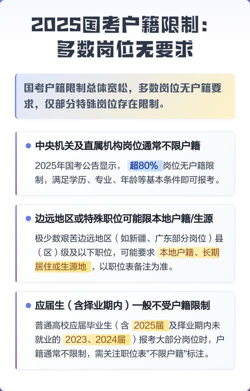 2025国考户籍限制具体有哪些要求?-图1 2025国考户籍限制具体有哪些要求?-图1